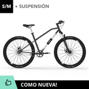 YERKA V4 [Negra S/M + Suspensión] EE -mejor-bicicleta-antirrobo-urbana-diseño-chile-hibrida-aro-28-29-candado-integrado-online