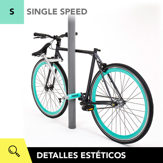 YERKA V3 Turquesa S 1 Velocidad [Detalles Estéticos] -mejor-bicicleta-antirrobo-urbana-diseño-chile-hibrida-aro-28-29-candado-integrado-online